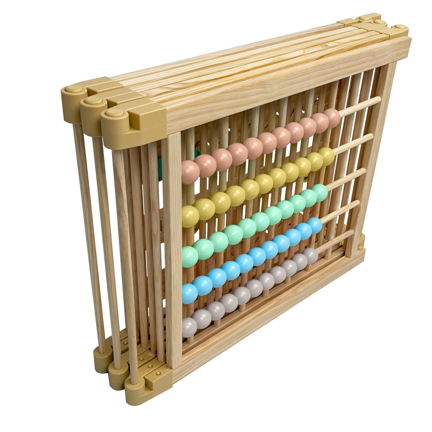 ZETY Wooden Playpen Extra Large for Toddlers and Babies - Under The Sea Theme Toy Design - (8/10) Wood Panels - Foldable and Adjustable Baby Pen - Extra Large Baby Pen (8-Panels) - Image 8